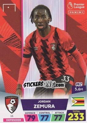 Figurina Jordan Zemura - English Premier League 2022-2023. Adrenalyn XL - Panini