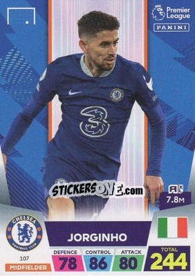 Figurina Jorginho - English Premier League 2022-2023. Adrenalyn XL - Panini