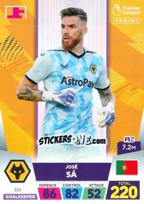 Sticker José Sá - English Premier League 2022-2023. Adrenalyn XL - Panini