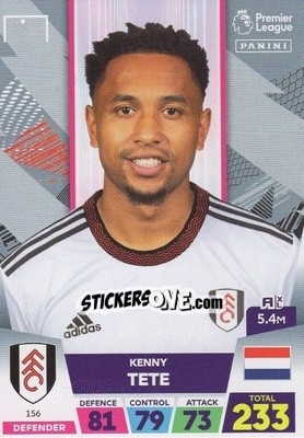 Sticker Kenny Tete - English Premier League 2022-2023. Adrenalyn XL n. 156 - Panini