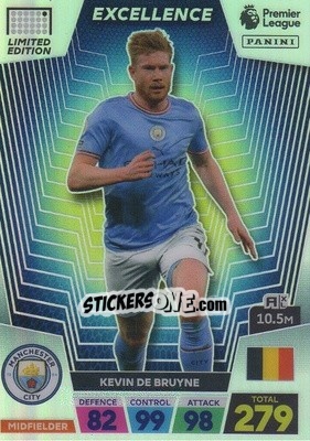 Sticker Kevin De Bruyne - English Premier League 2022-2023. Adrenalyn XL n. E-KDB - Panini