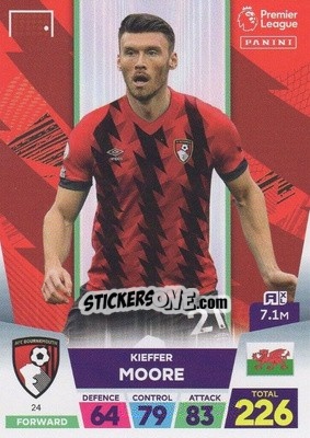 Sticker Kiefer Moore - English Premier League 2022-2023. Adrenalyn XL n. 24 - Panini