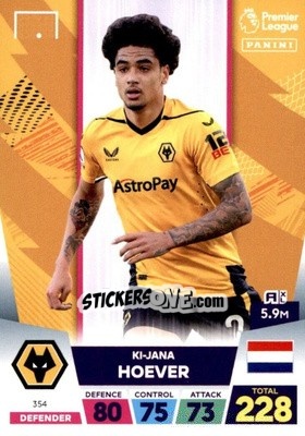 Figurina Ki-Jana Hoever - English Premier League 2022-2023. Adrenalyn XL - Panini