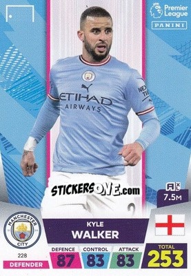 Sticker Kyle Walker - English Premier League 2022-2023. Adrenalyn XL n. 228 - Panini