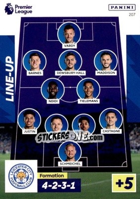 Sticker Leicester City Line-Up - English Premier League 2022-2023. Adrenalyn XL - Panini