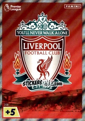 Cromo Liverpool Crest - English Premier League 2022-2023. Adrenalyn XL - Panini