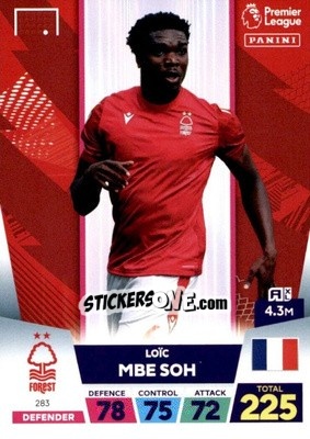 Sticker Loic Mbe Soh - English Premier League 2022-2023. Adrenalyn XL - Panini