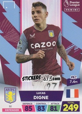 Sticker Lucas Digne - English Premier League 2022-2023. Adrenalyn XL n. 52 - Panini