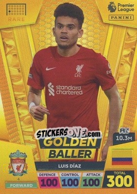 Sticker Luis Díaz - English Premier League 2022-2023. Adrenalyn XL n. 4 - Panini