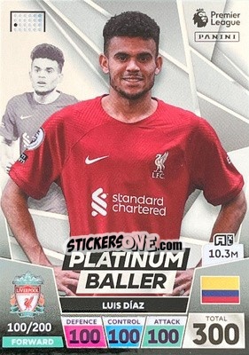 Sticker Luis Díaz - English Premier League 2022-2023. Adrenalyn XL - Panini