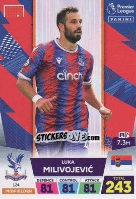 Sticker Luka Milivojevic - English Premier League 2022-2023. Adrenalyn XL n. 124 - Panini