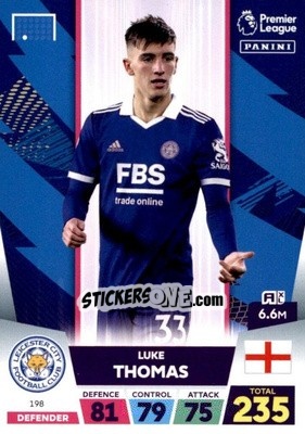 Sticker Luke Thomas - English Premier League 2022-2023. Adrenalyn XL n. 198 - Panini