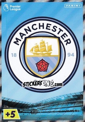 Sticker Manchester City Crest - English Premier League 2022-2023. Adrenalyn XL n. 226 - Panini