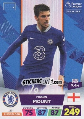 Sticker Mason Mount - English Premier League 2022-2023. Adrenalyn XL n. 110 - Panini