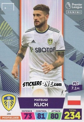 Sticker Mateusz Klich - English Premier League 2022-2023. Adrenalyn XL n. 186 - Panini