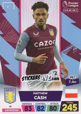 Sticker Matty Cash - English Premier League 2022-2023. Adrenalyn XL n. 48 - Panini