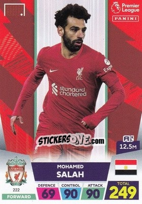 Sticker Mohamed Salah - English Premier League 2022-2023. Adrenalyn XL - Panini