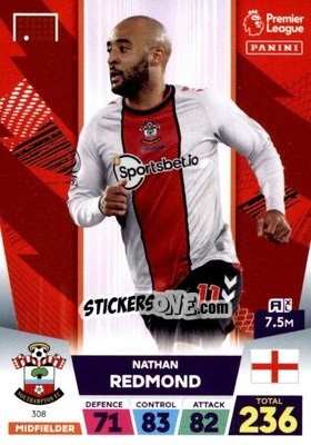 Sticker Nathaniel Redmond - English Premier League 2022-2023. Adrenalyn XL n. 308 - Panini