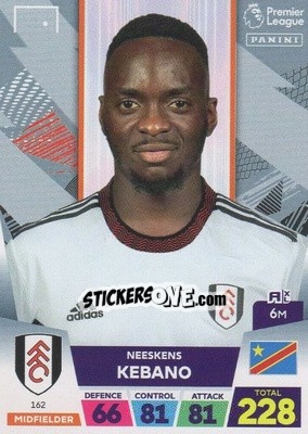 Sticker Neeskens Kebano - English Premier League 2022-2023. Adrenalyn XL n. 162 - Panini