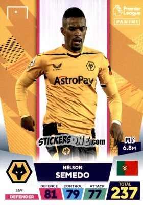 Figurina Nélson Semedo - English Premier League 2022-2023. Adrenalyn XL - Panini