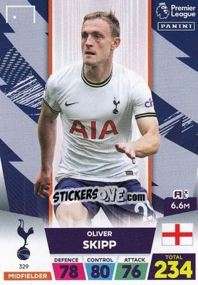 Sticker Oliver Skipp - English Premier League 2022-2023. Adrenalyn XL n. 329 - Panini