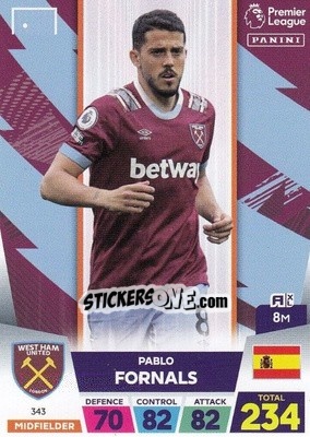 Sticker Pablo Fornals - English Premier League 2022-2023. Adrenalyn XL - Panini