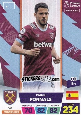 Sticker Pablo Fornals - English Premier League 2022-2023. Adrenalyn XL n. 343 - Panini