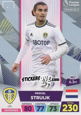 Cromo Pascal Struijk - English Premier League 2022-2023. Adrenalyn XL n. 179 - Panini