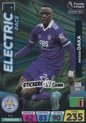Sticker Patson Daka - English Premier League 2022-2023. Adrenalyn XL n. 418 - Panini