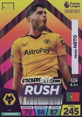 Sticker Pedro Neto - English Premier League 2022-2023. Adrenalyn XL - Panini