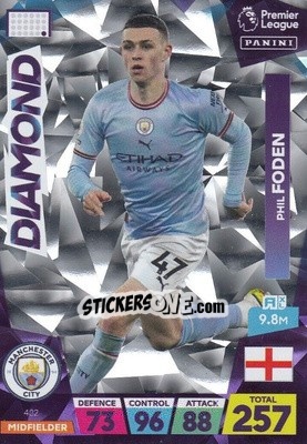 Sticker Phil Foden - English Premier League 2022-2023. Adrenalyn XL n. 402 - Panini