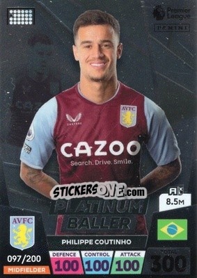 Sticker Philippe Coutinho - English Premier League 2022-2023. Adrenalyn XL - Panini