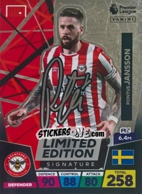 Sticker Pontus Jansson - English Premier League 2022-2023. Adrenalyn XL - Panini