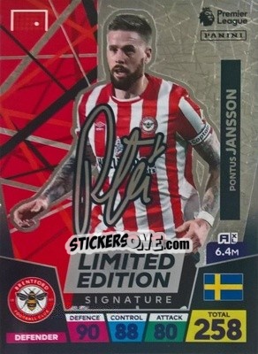 Sticker Pontus Jansson - English Premier League 2022-2023. Adrenalyn XL n. LEA-PJ - Panini