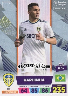 Sticker Raphinha - English Premier League 2022-2023. Adrenalyn XL - Panini