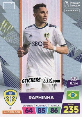 Sticker Raphinha - English Premier League 2022-2023. Adrenalyn XL n. 181 - Panini