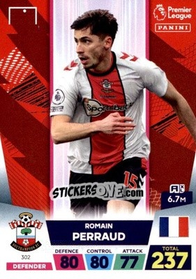 Sticker Romain Perraud - English Premier League 2022-2023. Adrenalyn XL n. 302 - Panini