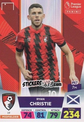 Sticker Ryan Christie - English Premier League 2022-2023. Adrenalyn XL n. 19 - Panini