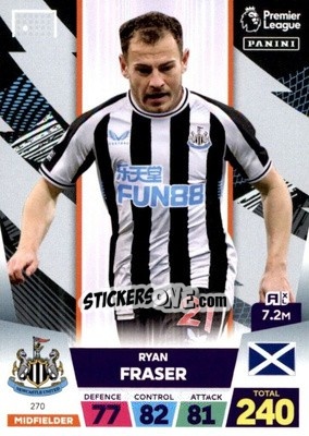 Sticker Ryan Fraser - English Premier League 2022-2023. Adrenalyn XL n. 270 - Panini