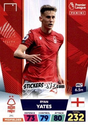 Sticker Ryan Yates - English Premier League 2022-2023. Adrenalyn XL n. 291 - Panini