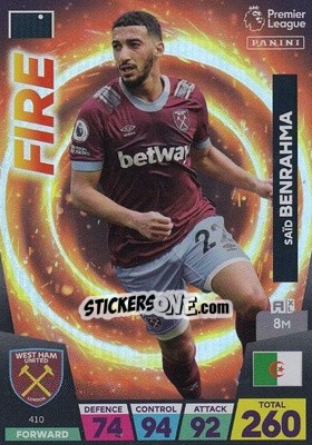 Figurina Saïd Benrahma - English Premier League 2022-2023. Adrenalyn XL - Panini