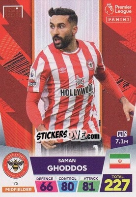 Sticker Saman Ghoddos - English Premier League 2022-2023. Adrenalyn XL n. 75 - Panini