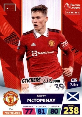 Sticker Scott McTominay - English Premier League 2022-2023. Adrenalyn XL n. 256 - Panini