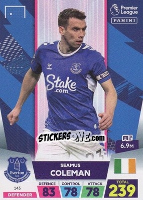Sticker Seamus Coleman - English Premier League 2022-2023. Adrenalyn XL - Panini