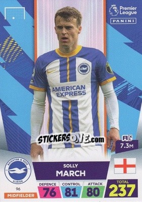 Sticker Solly March - English Premier League 2022-2023. Adrenalyn XL - Panini