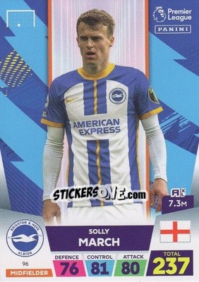 Figurina Solly March - English Premier League 2022-2023. Adrenalyn XL - Panini