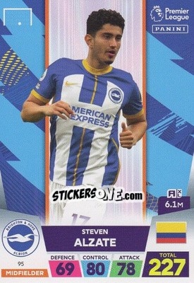 Sticker Steven Alzate - English Premier League 2022-2023. Adrenalyn XL n. 95 - Panini