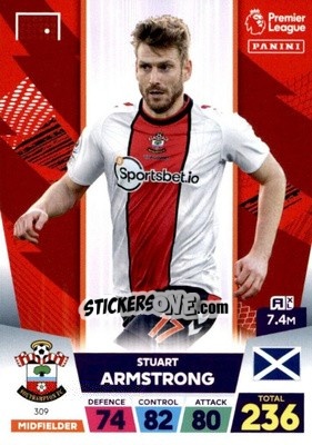 Sticker Stuart Armstrong - English Premier League 2022-2023. Adrenalyn XL n. 309 - Panini