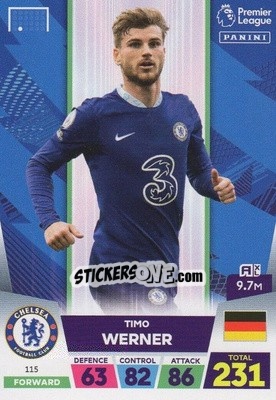 Sticker Tim Werner - English Premier League 2022-2023. Adrenalyn XL n. 115 - Panini