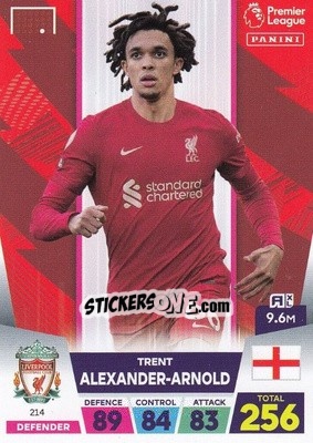 Sticker Trent Alexander-Arnold - English Premier League 2022-2023. Adrenalyn XL n. 214 - Panini